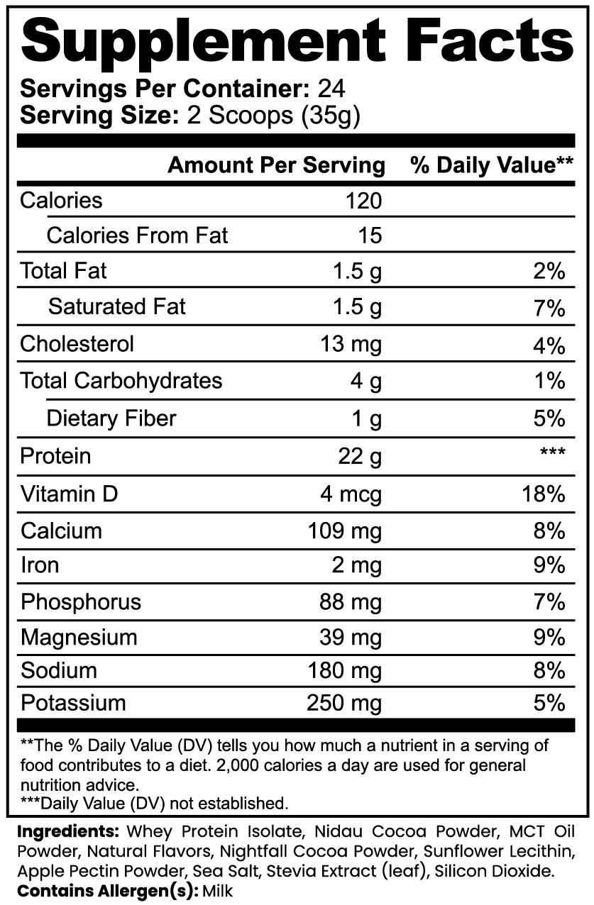 100% Whey Protein Isolate (Rich Chocolate)
